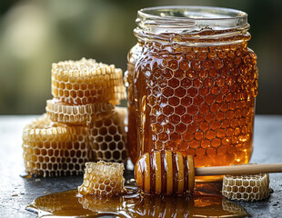 Sweet Honeycomb: Golden Delight of Nature's Goodness