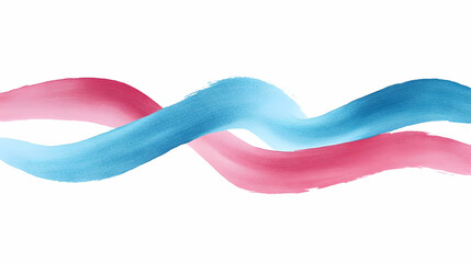 Abstract pink and blue watercolor wave design, flowing on white background, ideal for website headers or social media