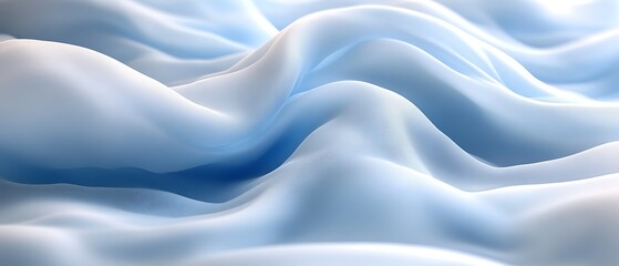 Obraz premium Abstract light blue fabric waves.