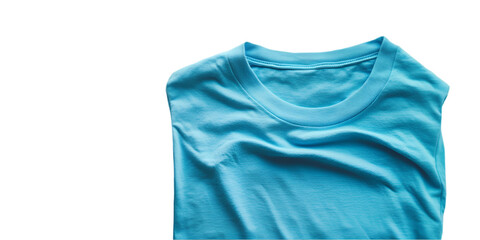 Blue T-Shirt Isolated on Transparent White Background

