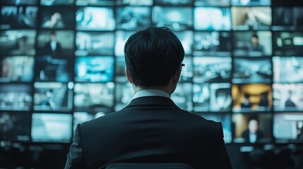 Man In Video Conference Meeting Generative AI