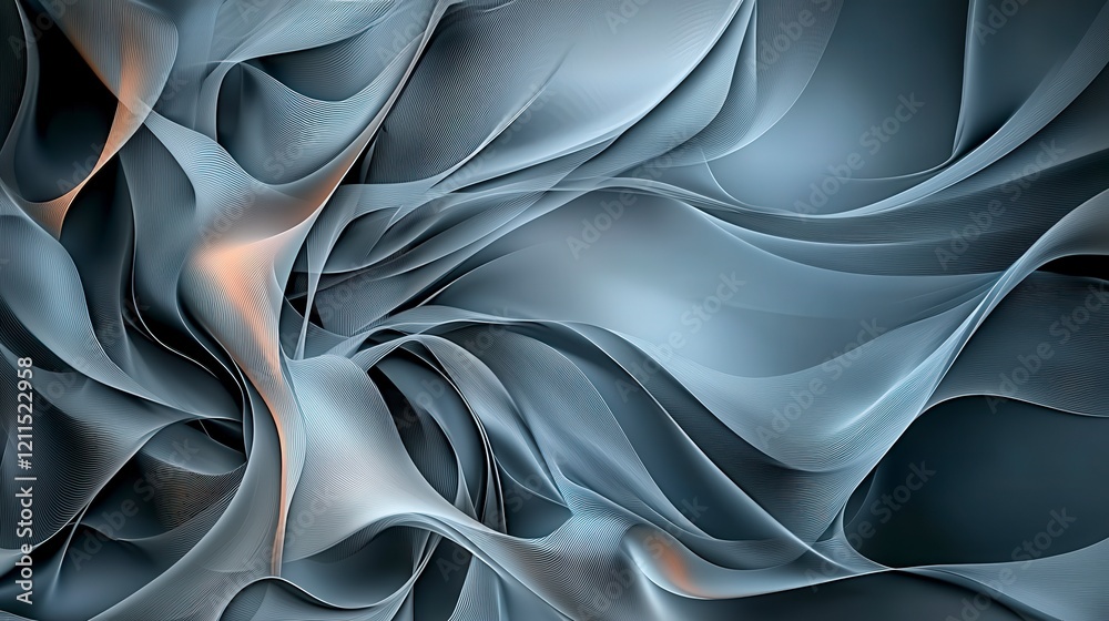 Aufkleber dynamic gray waves swirling in the surf ocean scene abstract art coastal environment aerial view flo