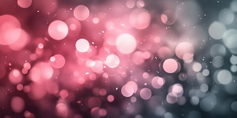 Fototapeta premium Soft bokeh circles in vibrant pinks and subtle grays blend harmoniously with a dreamy background creating a serene abstract atmosphere