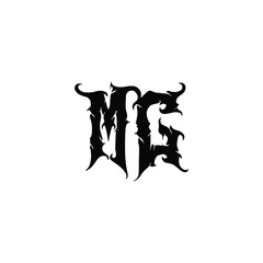 MG monogram logo design letter text name symbol monochrome logotype alphabet character simple logo