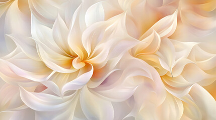 Creamy Peach Dahlia Petals Close-up, Abstract Floral Background, for website design