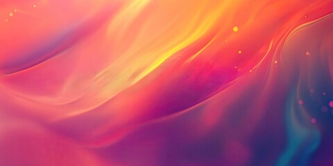 Obraz premium Vibrant abstract gradient backdrop with smooth pink and orange waves flowing diagonally across a blurred background featuring soft blue accents.