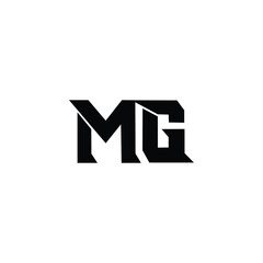 MG monogram logo design letter text name symbol monochrome logotype alphabet character simple logo