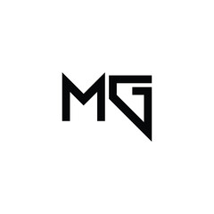 MG monogram logo design letter text name symbol monochrome logotype alphabet character simple logo