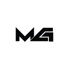 MG monogram logo design letter text name symbol monochrome logotype alphabet character simple logo