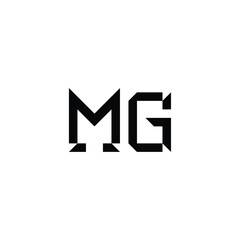 MG monogram logo design letter text name symbol monochrome logotype alphabet character simple logo