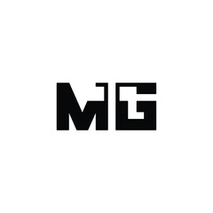 MG monogram logo design letter text name symbol monochrome logotype alphabet character simple logo