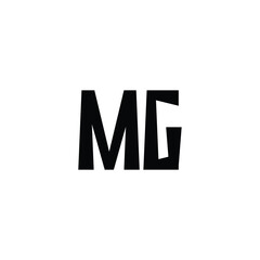 MG monogram logo design letter text name symbol monochrome logotype alphabet character simple logo