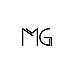 MG monogram logo design letter text name symbol monochrome logotype alphabet character simple logo