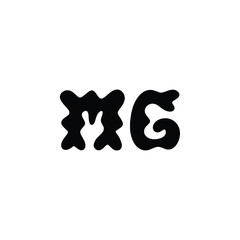 MG monogram logo design letter text name symbol monochrome logotype alphabet character simple logo