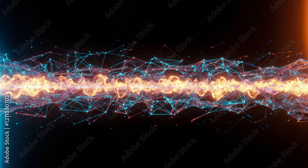 Poster abstract background with audio spectrum . generative ai
