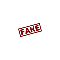 Fake icon isolated on white background