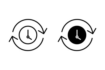 Timer reuse icon. Vector illustration
on white backgroiund
