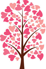 Obraz premium Romantic Tree Love With Heart