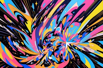 カラフルでダイナミックな源泉、原動力、エネルギー