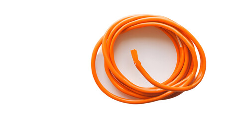 orange rubber bands isolated