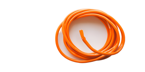orange rubber bands isolated