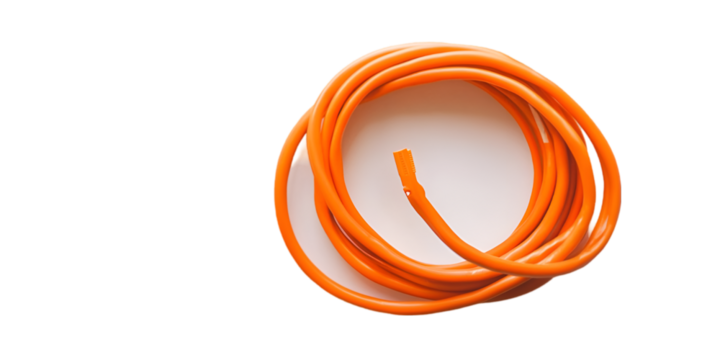orange rubber bands isolated