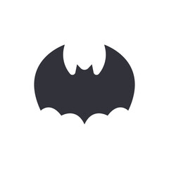 Bat solid icons, minimalist vector illustration ,simple transparent graphic element .Isolated on white background