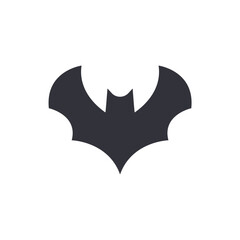 Bat solid icons, minimalist vector illustration ,simple transparent graphic element .Isolated on white background