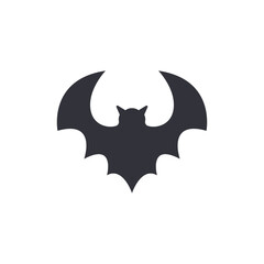 Bat solid icons, minimalist vector illustration ,simple transparent graphic element .Isolated on white background