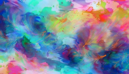 Abstract Watercolor Textures. Generated image