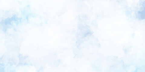 Blue watercolor abstract background Aquarelle painted azure gradient color splashing on textured paper. Vintage water color splash template or canvas for design, retro