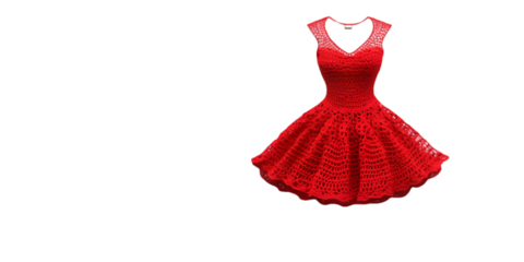 red dress isolated on white