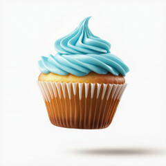 Colorful Cupcake with Dripping Chocolate and Sprinkles.