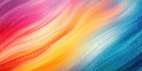Fototapeta premium Colorful abstract blurred texture with vibrant pink, orange, and blue swirls creating a dynamic background with smooth flowing lines.
