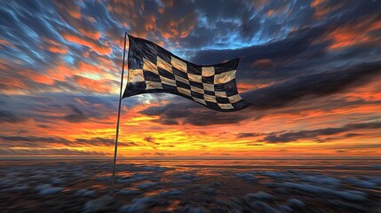 Sunset Checkered Flag