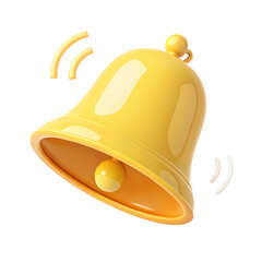 Fototapeta premium golden bell isolated on white