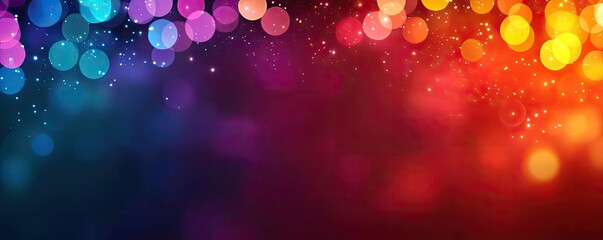 Rainbow holi idea. Colorful bokeh background with vibrant hues for creative and artistic projects.