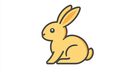 Obraz premium Minimalist Bunny Illustration