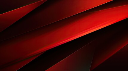 Abstract red and black geometric design with layered shapes and smooth gradients.