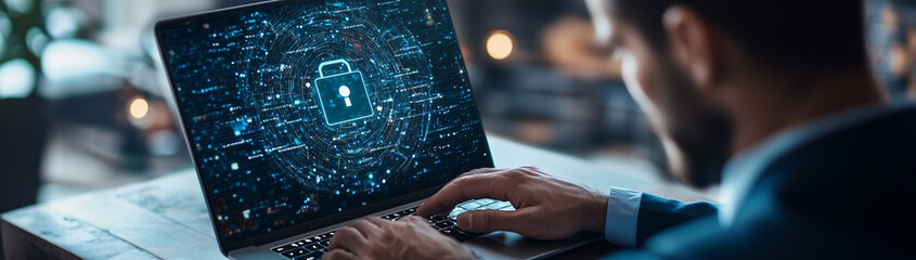 Obraz premium Cybersecurity Awareness Month, powered by Generative AI technology.