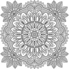 mandala, decoration, coloring, drawing, picture