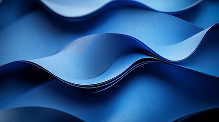 A close-up of blue paper showing the smooth curve background