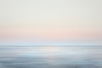 Obraz premium Tranquil Seascape with Soft Pastel Tones at Dusk or Dawn
