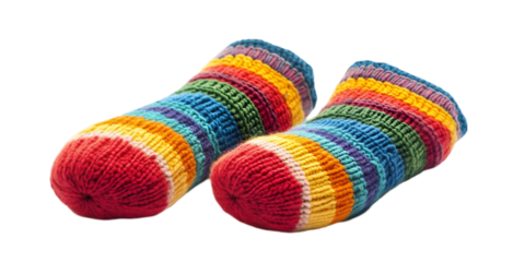 colorful socks isolated on white