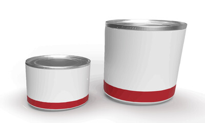 tin can isolated on white