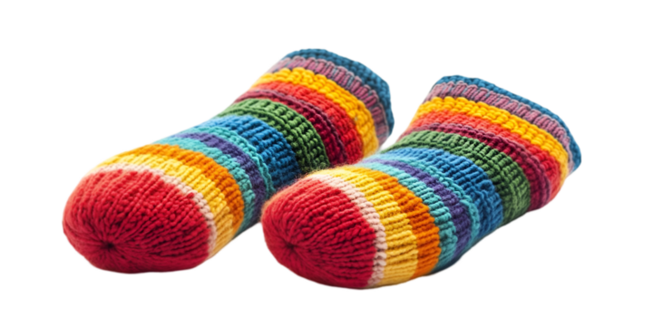colorful socks isolated on white