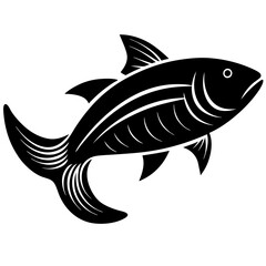 A fish silhouette vector illustration