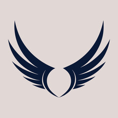  minimalist wing arc vector illustration