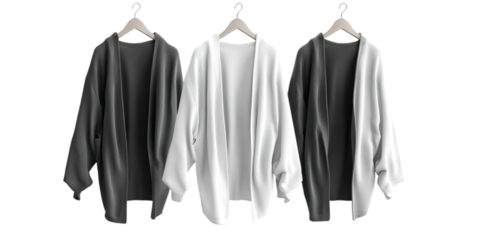 black and white clothes hangers