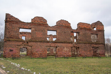 Minsk, Republic of Belarus - January 8, 2025: Loshitsky Park - manor and park complex of 18-19 centuries. Apple orchard.